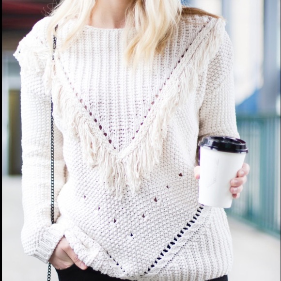 H&M Fringe Chunky sweater - Picture 1 of 8